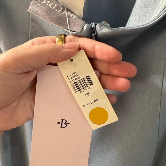 BHLDN Silk Halter Light Blue Bridesmaid Dress - Picture 5 of 5